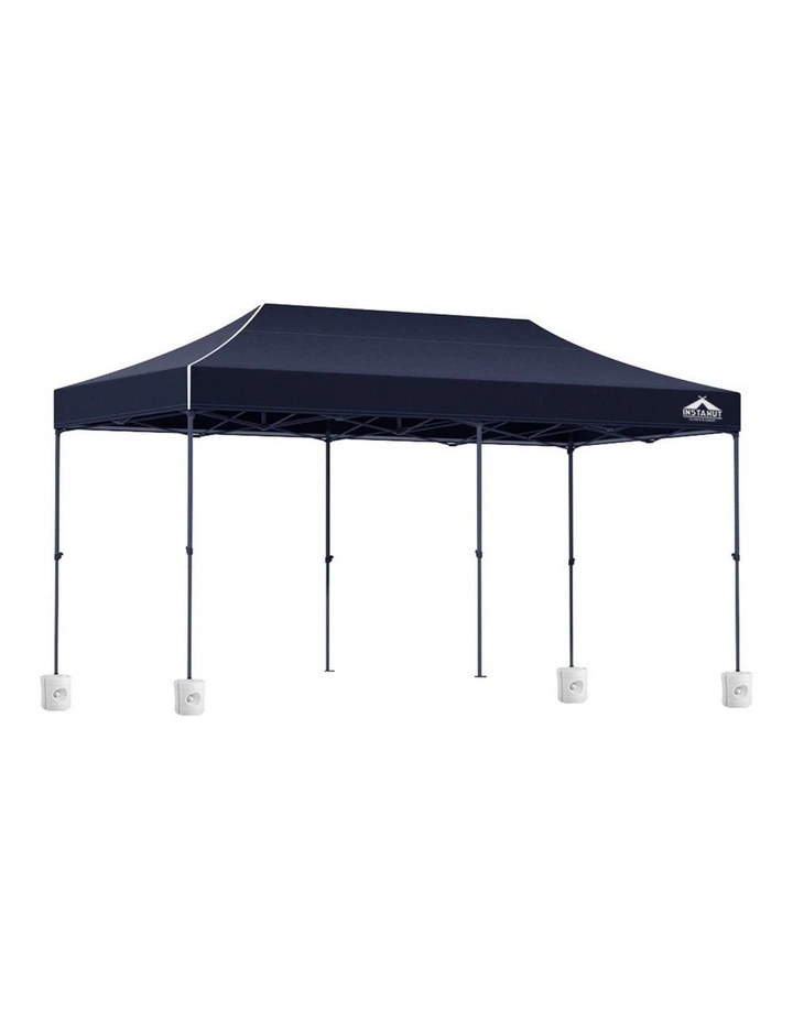 Instahut 3x6m Pop-Up Gazebo Folding Marquee Canopy with 4 Base Pods Navy image 1