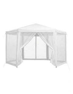 Instahut Gazebo?2x2m Marquee Wedding Party Tent Outdoor Camping Mesh Wall Canopy Shade Gazebos Navy