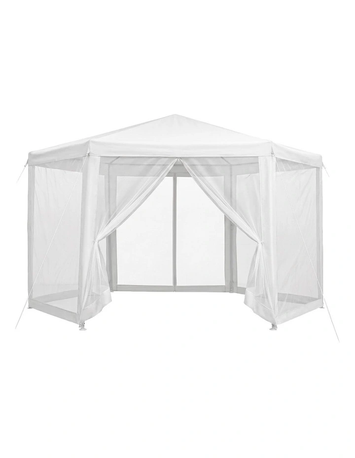 Instahut Gazebo?2x2m Marquee Wedding Party Tent Outdoor Camping Mesh Wall Canopy Shade Gazebos Navy image 1