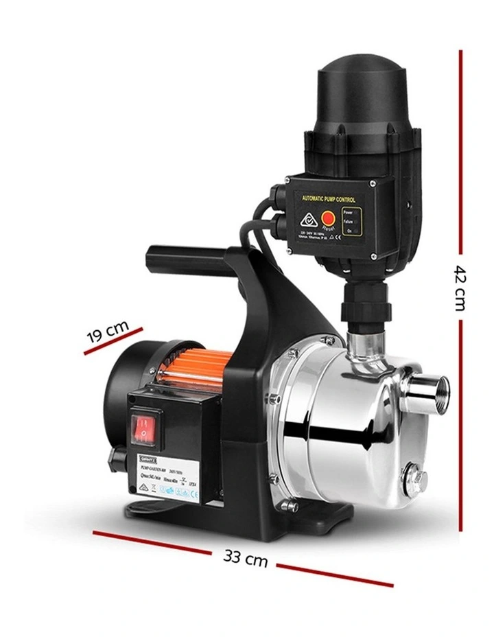 Giantz Garden Water Pump High Pressure 800W Max. Tank Rain Farm Irrigation House Black image 4