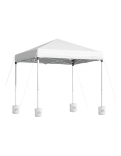 Instahut Gazebo 2x2m Outdoor Patio Garden Marquee Shade w/ Base Pods White