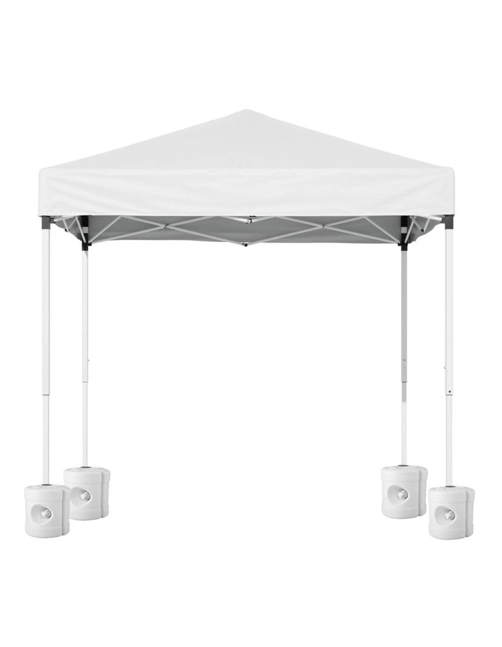 Instahut Gazebo 2x2m Outdoor Patio Garden Marquee Shade w/ Base Pods White image 2