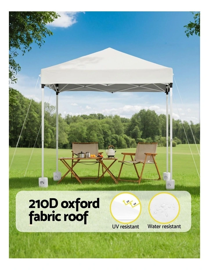 Instahut Gazebo 2x2m Outdoor Patio Garden Marquee Shade w/ Base Pods White image 5