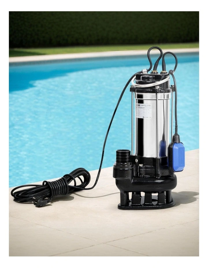Giantz 2000W Max. Submersible Dirty Water Pump Bore Tank Well Steel Automatic image 3
