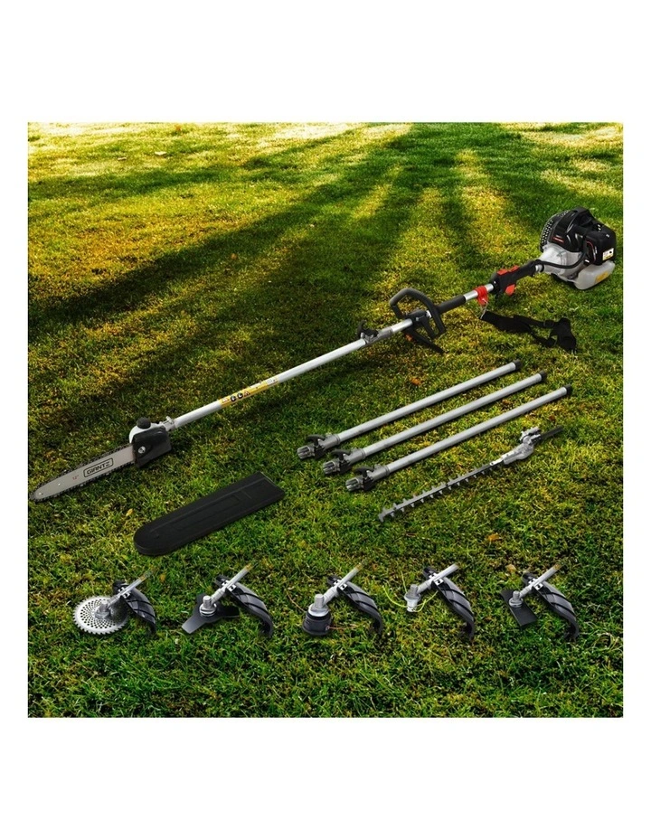 Giantz 62CC Pole Chainsaw Hedge Trimmer Brush Cutter Whipper 7-in-1 5.6m Black image 3