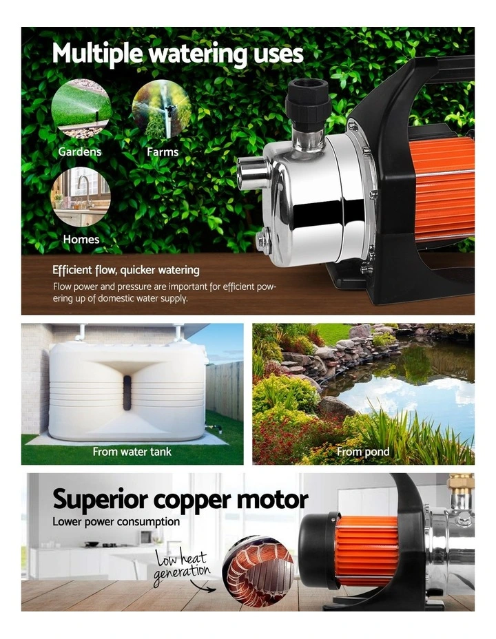 Giantz Garden Water Pump High Pressure 800W Max Tank Rain Farm Irrigation House image 5