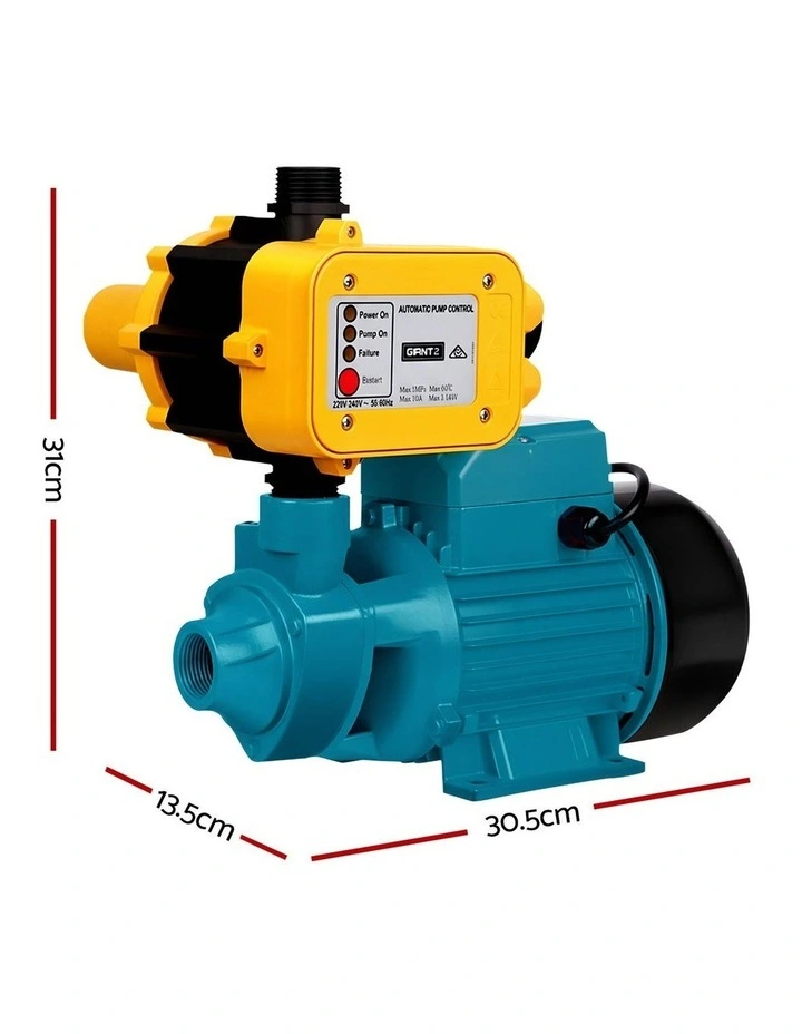 Giantz Peripheral Water Pump Garden Boiler Car Wash Auto Irrigation QB80 Yellow image 4