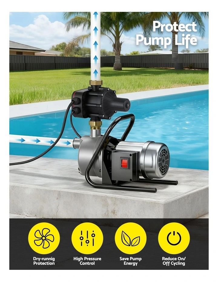 GIANTZ Digital Water Pump Controller 16A 1.5kW Max High Power Pressure Switch Adjustable 10Bar IP65 image 5