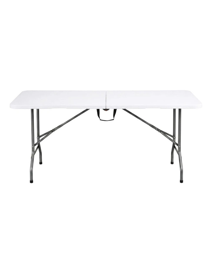 Gardeon 180cm Folding Table Portable Fold-in-Half with Handle Camping Picnic image 3