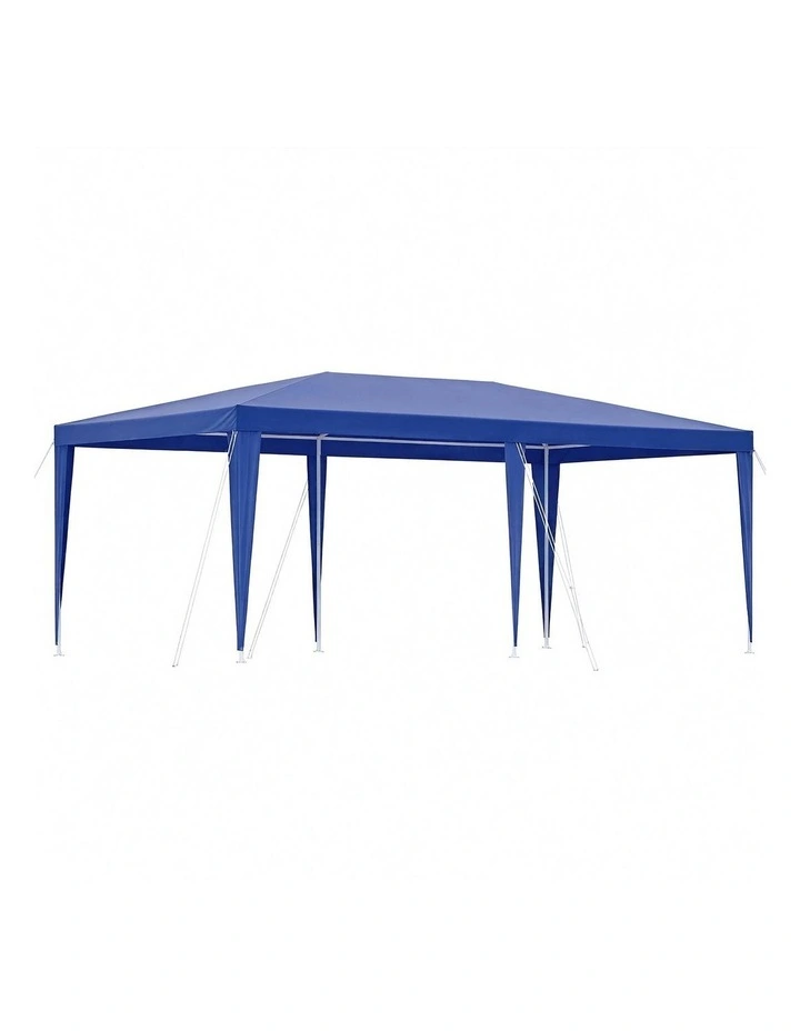 Instahut Gazebo 3x6m Wedding Party Marquee Tent Outdoor Event Camping Canopy Shade Blue image 1