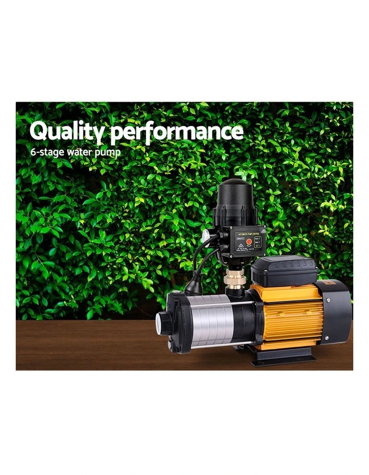 Giantz Garden Water Pump High Pressure 2500W Max 6-Stage Tank Irrigation Transfer Booster Pump Black image 7