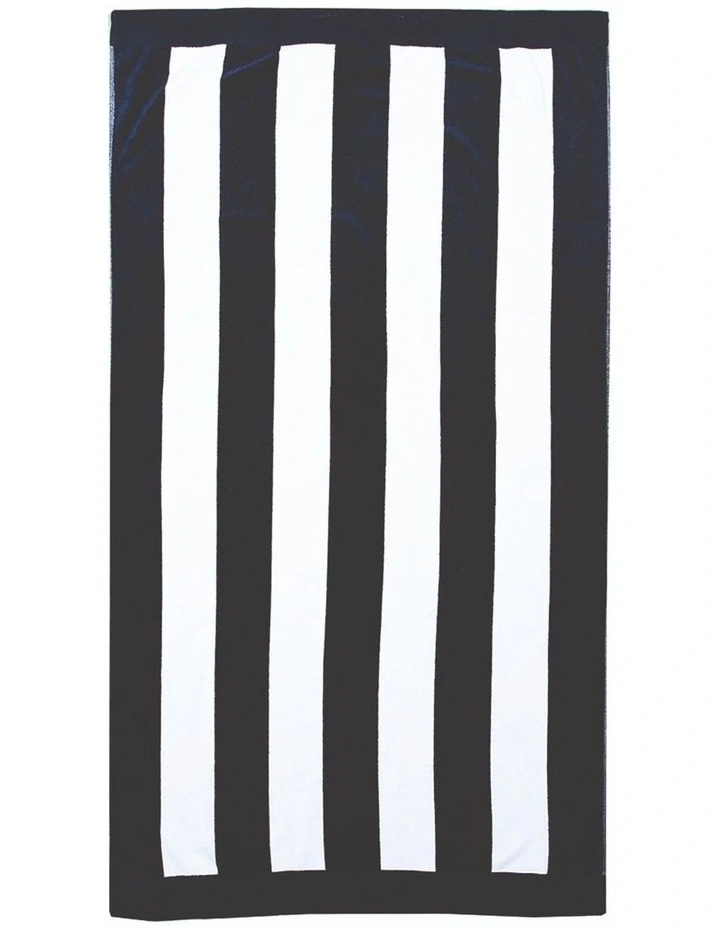 Classic Stripe Beach Towel Navy image 1