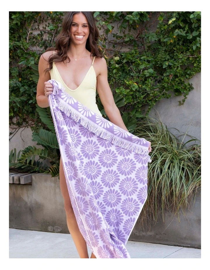 HiLo Beach Towel Daisy Lilac image 2