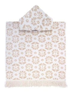 HiLo Kids Poncho Flora Pebble
