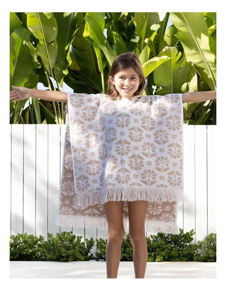 HiLo Kids Poncho Flora Pebble image 2