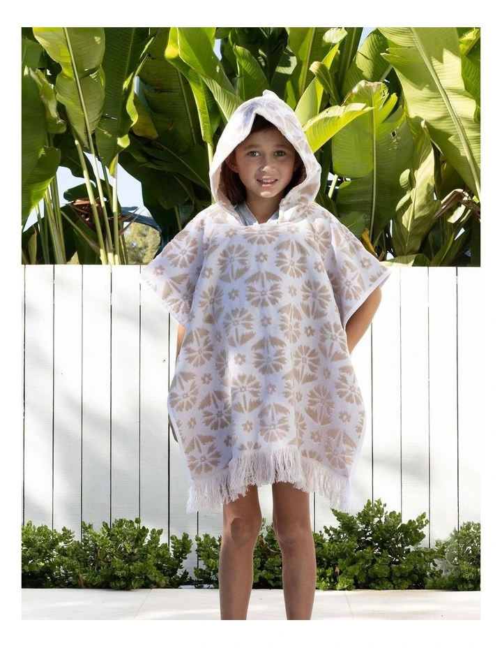 HiLo Kids Poncho Flora Pebble image 3