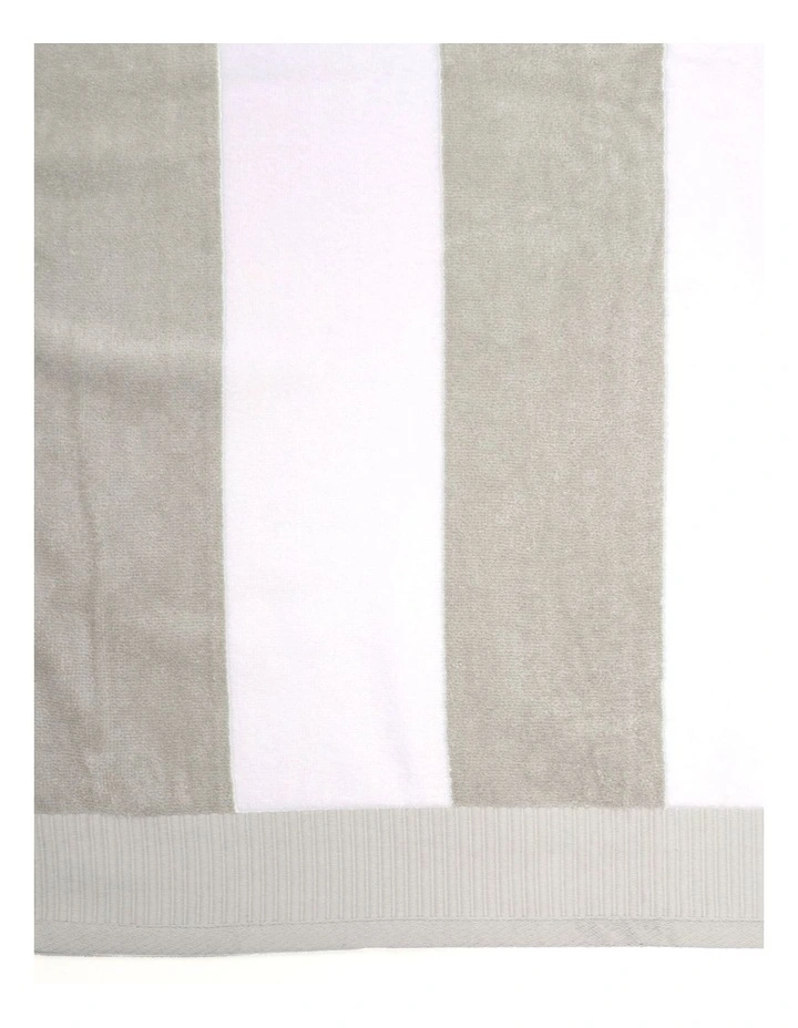 Classic Stripe Beach Towel Pebble image 4