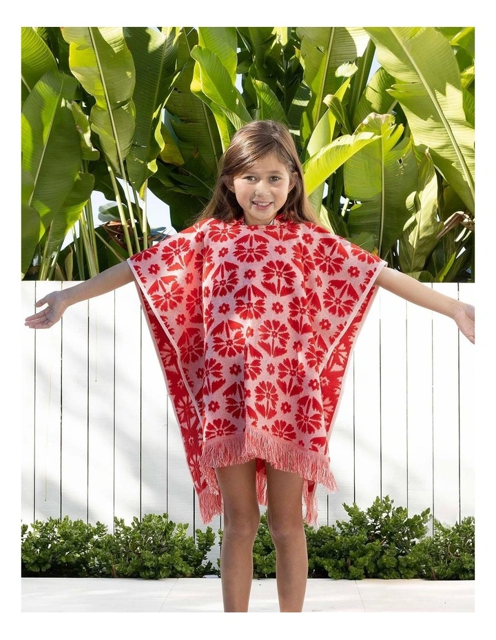HiLo Kids Poncho Flora Poppy image 2