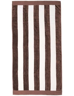 Classic Stripe Beach Towel Cocoa