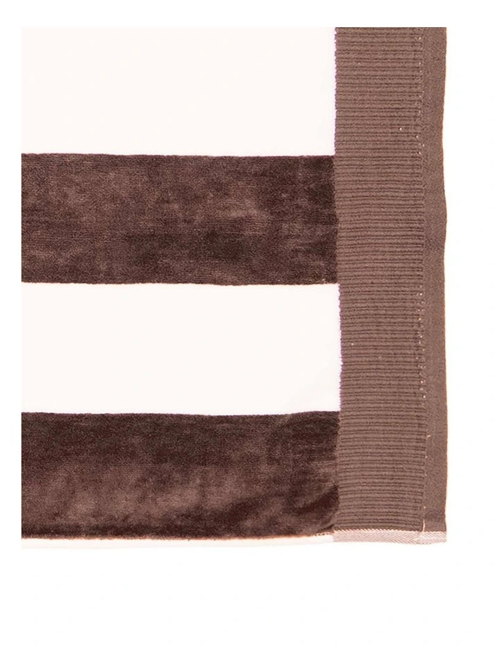 Classic Stripe Beach Towel Cocoa image 3