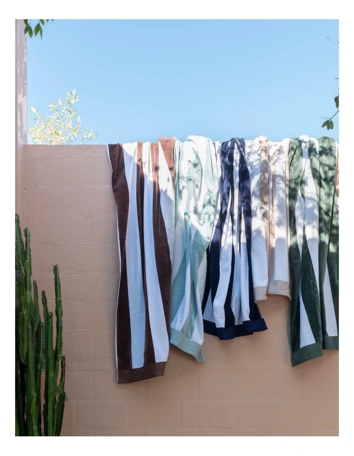 Classic Stripe Beach Towel Cocoa image 4