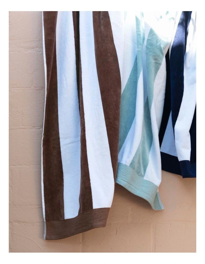 Classic Stripe Beach Towel Cocoa image 5