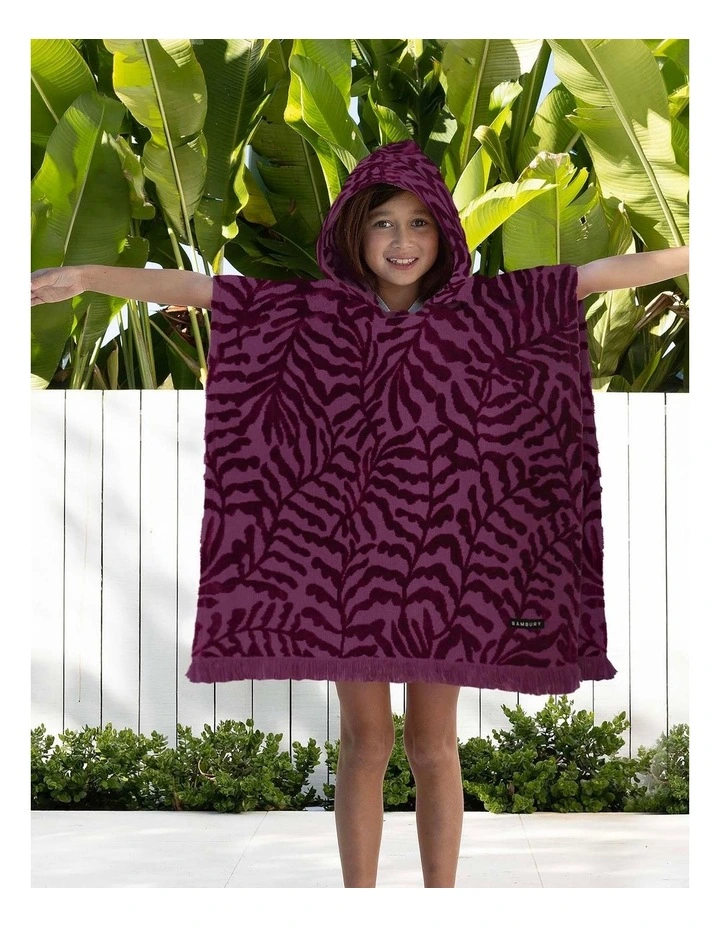 HiLo Kids Poncho Nori - Berry image 2