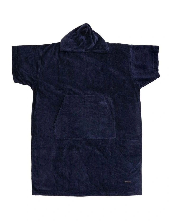 Wylie Adult Hooded Beach Poncho Navy image 1