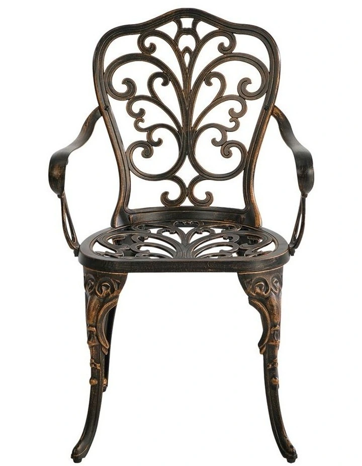 Livsip 2PCS Outdoor Patio Chairs Garden Patio Armchairs Cast Aluminium Butterfly image 2