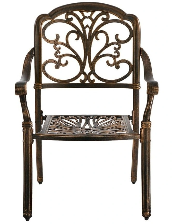 Livsip 2PCS Outdoor Dining Chairs Garden Patio Armchairs Cast Aluminium image 2