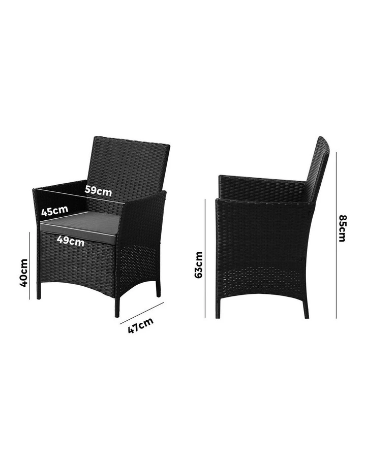 Livsip Outdoor Dining Chairs Rattan Outdoor Patio Chairs Furniture Set of 2 image 3