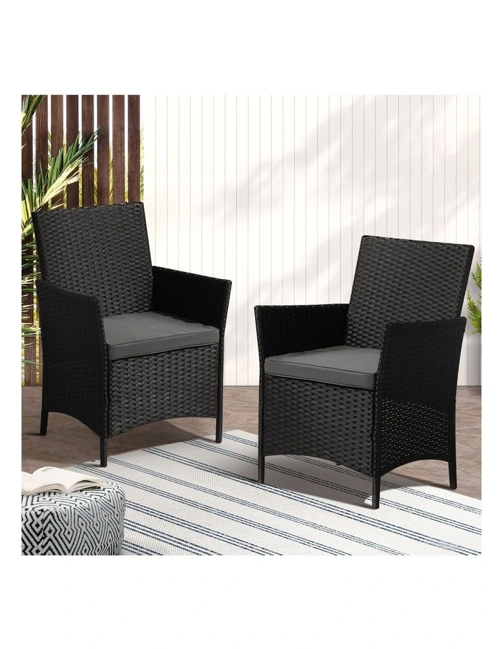 Livsip Outdoor Dining Chairs Rattan Outdoor Patio Chairs Furniture Set of 2 image 4