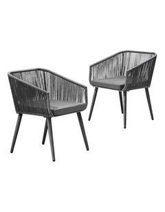 Livsip Outdoor Furniture Lounge Setting Chairs Set of 2 Bistro Patio Garden Set
