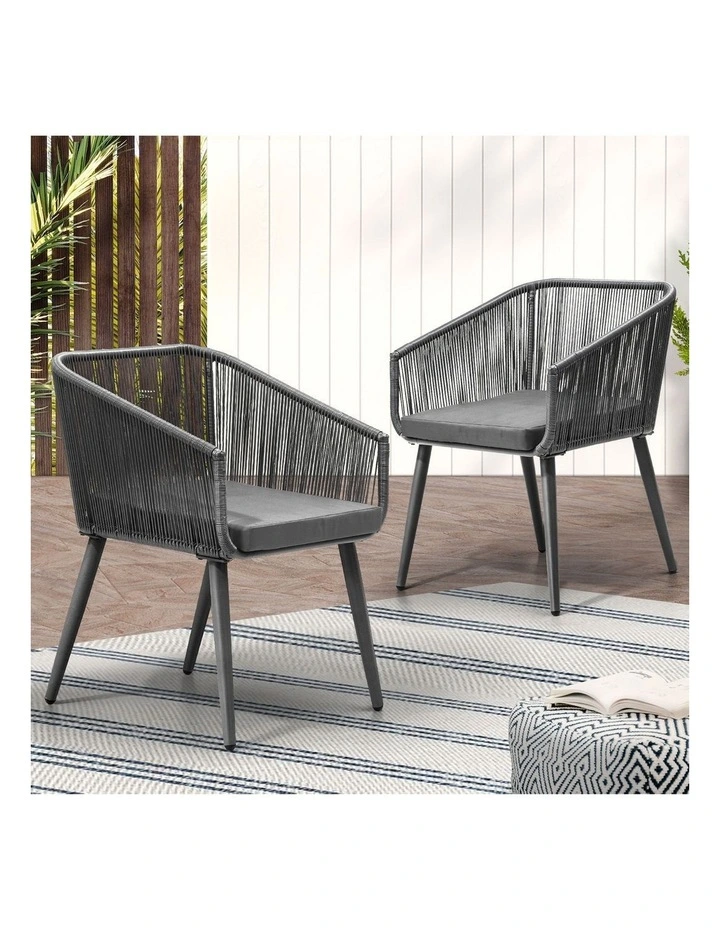 Livsip Outdoor Furniture Lounge Setting Chairs Set of 2 Bistro Patio Garden Set image 4