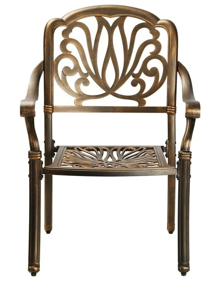 Livsip Outdoor Dining Chairs Cast Aluminium Patio Garden Furniture Set of 2 image 2