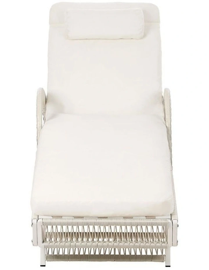Livsip Sun Lounge Wicker Lounger Day Bed Outdoor Patio Furniture Beige image 2