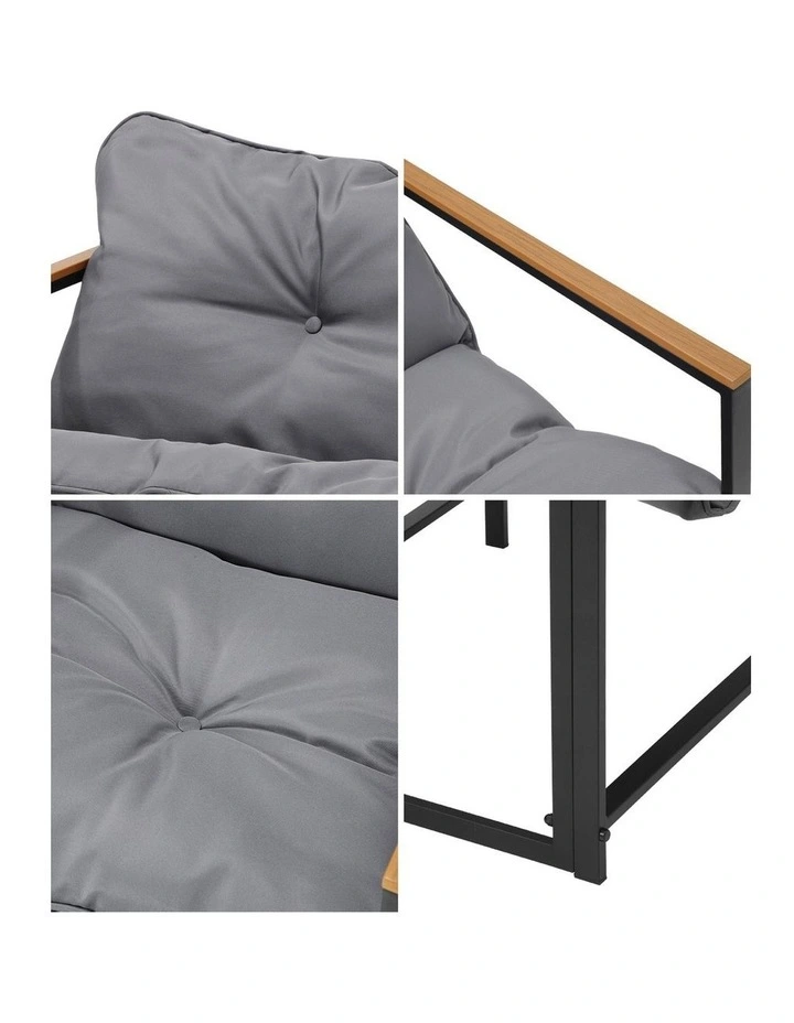 Livsip 4 Seater Outdoor Lounge Sofa Furniture Setting Garden Patio Chairs Table image 6