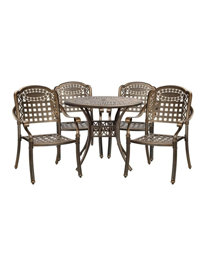 Livsip Outdoor Setting Dining Chairs Bistro Set Patio Garden Furniture 5 Piece image 2
