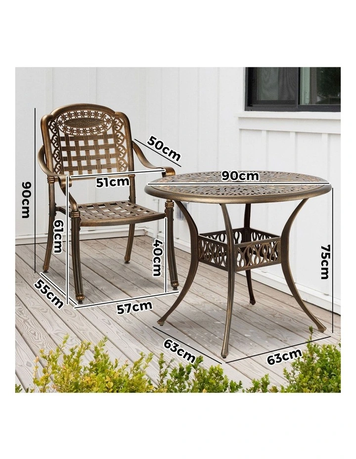 Livsip Outdoor Setting Dining Chairs Bistro Set Patio Garden Furniture 5 Piece image 3