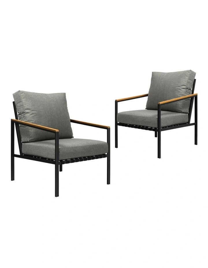 Livsip Outdoor Lounge Dining Chairs Patio Furniture Lounge Setting Set of 2 image 1