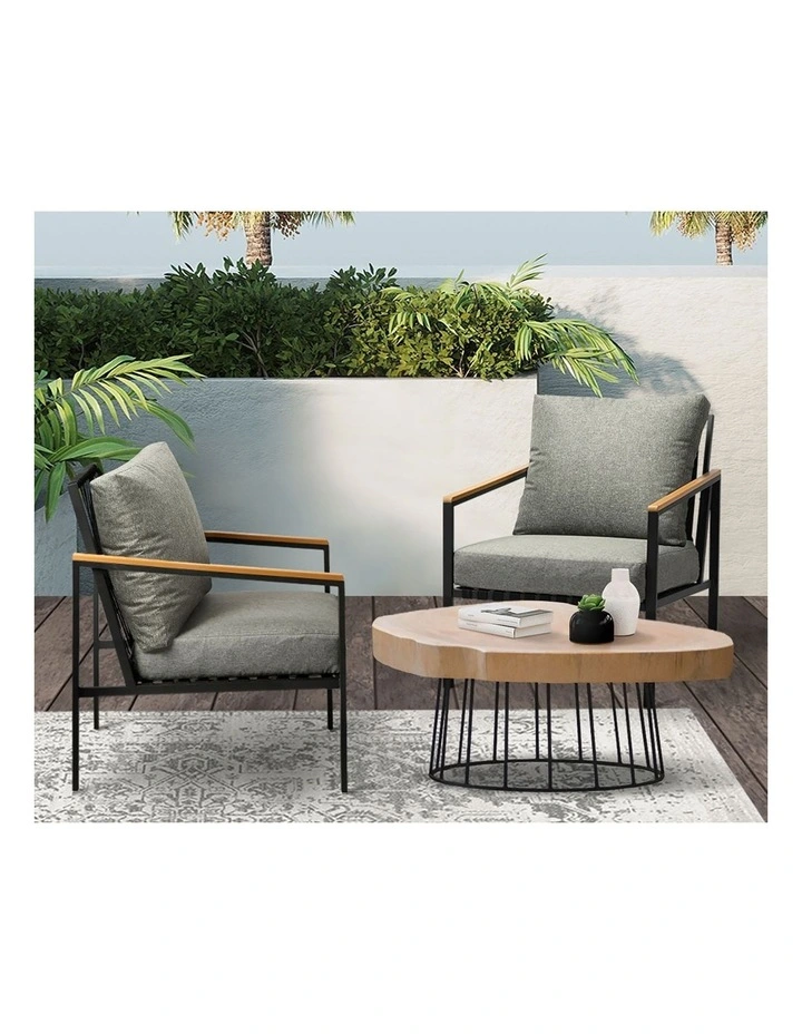 Livsip Outdoor Lounge Dining Chairs Patio Furniture Lounge Setting Set of 2 image 5