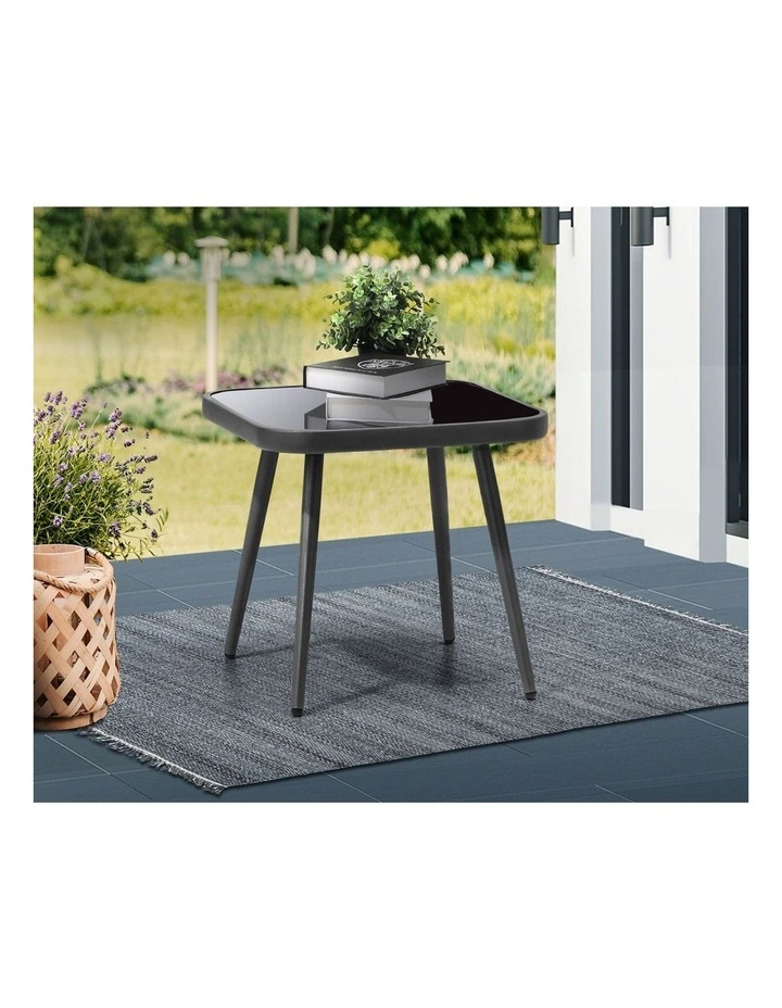 Livsip Outdoor Furniture 3 Piece Lounge Setting Chairs Side Table Bistro Set Patio image 6