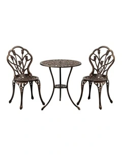 Livsip 3PCS Bistro Outdoor Setting Chairs Table Patio Dining Set Furniture