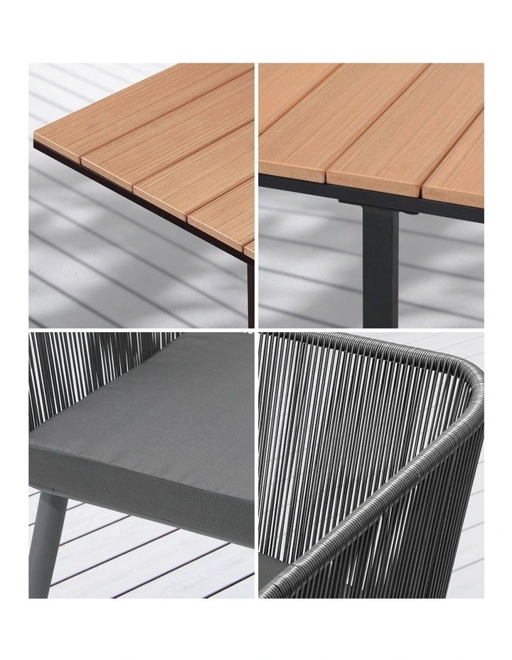 Livsip 5PCS Outdoor Dining Set Furniture Table Lounge Chairs Patio Setting image 6