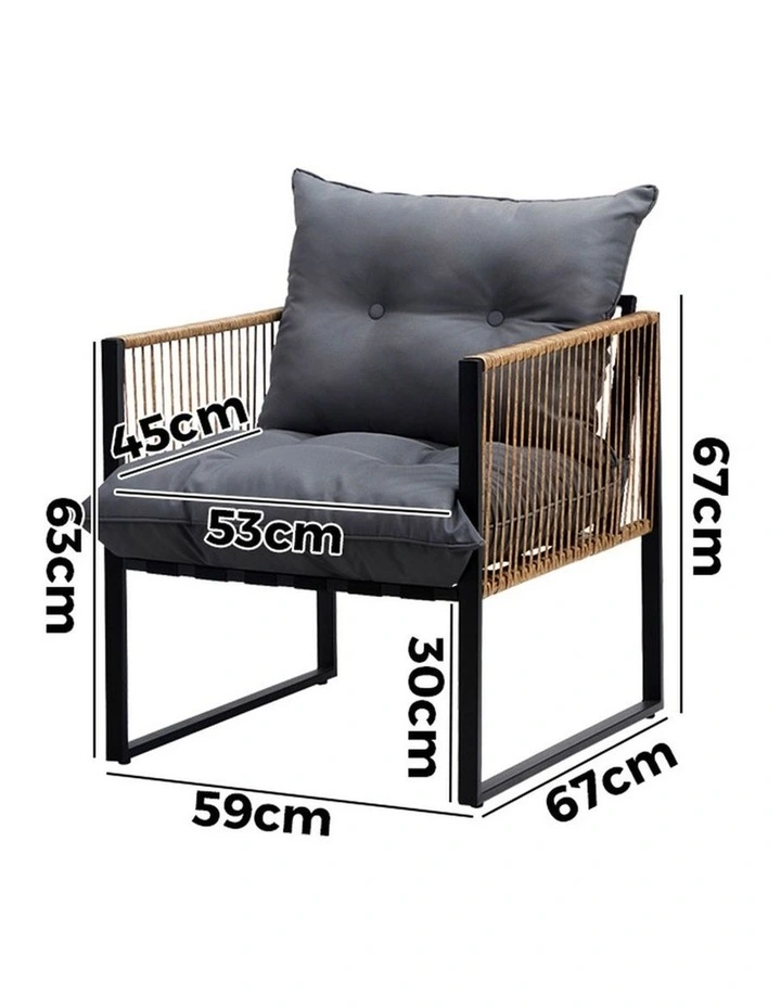 Livsip 2PCS Outdoor Furniture Chairs Garden Patio Garden Lounge Set PE Wicker image 3