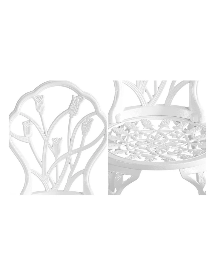 Livsip 3 Piece Outdoor Furniture Setting Chairs Table Bistro Patio Dining Set image 6