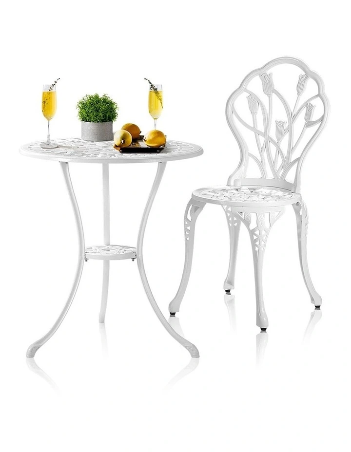 Livsip 3 Piece Outdoor Furniture Setting Chairs Table Bistro Patio Dining Set image 7