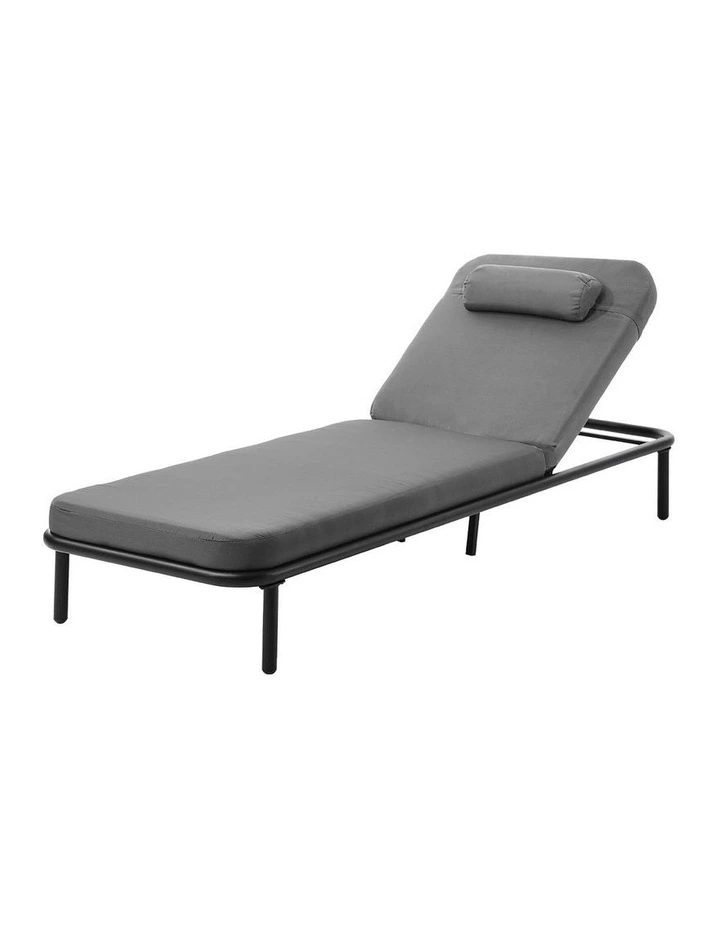 Livsip Sun Lounge Outdoor Lounger Sofa Day Bed Patio Furniture Setting Grey image 1