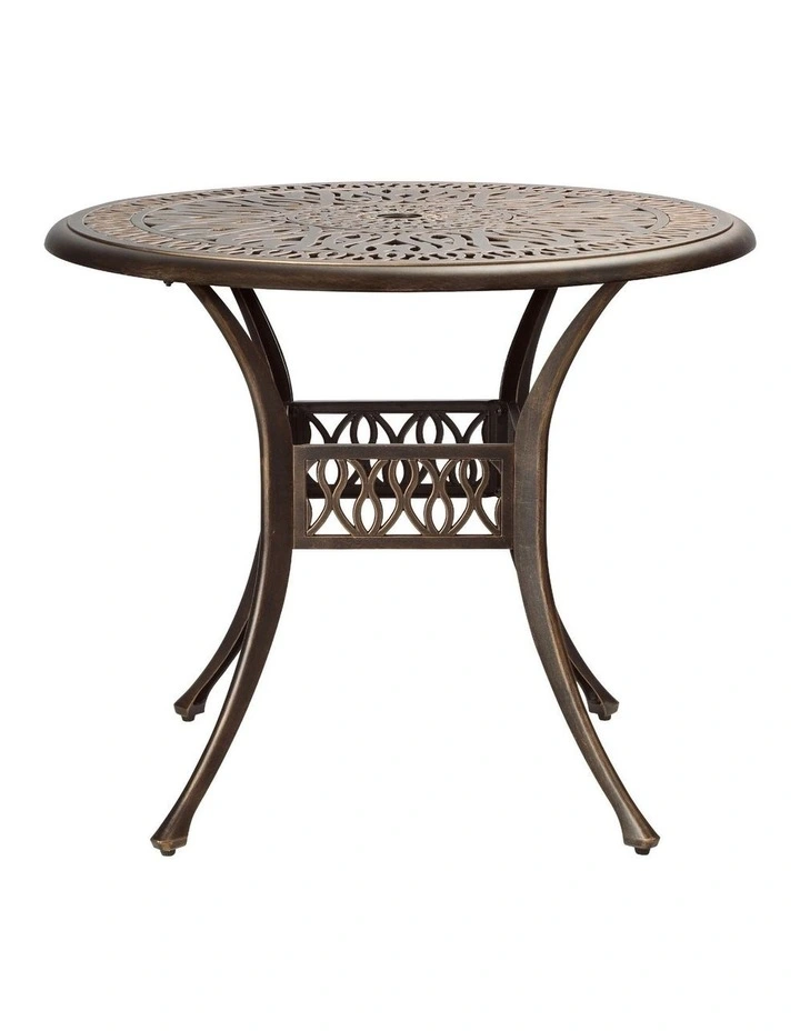 Livsip Garden Table Bronze Cast Aluminium Outdoor Patio Dining Side Table 75cm image 7