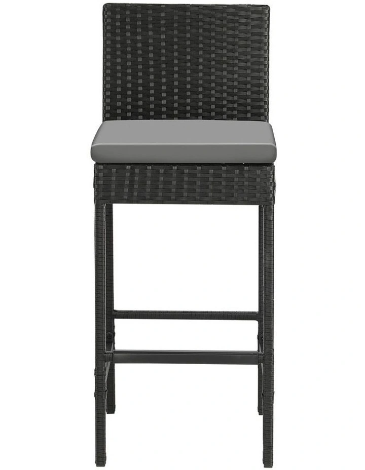Livsip Outdoor Rattan Bar Stools Patio Dinning Chairs Cafe Garden Furniture 2X image 2